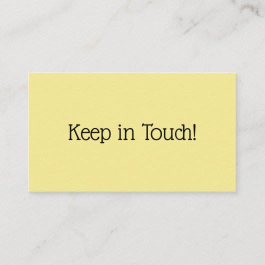 黄色淡い色のの「引っ越しました」カード(リトルハウス付) 名刺 (裏面)