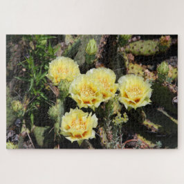 黄色淡い色のサボテン ジグソーパズル