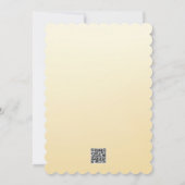 黄色淡い色のバラ誕生日招待状カード サンキューカード (裏面)
