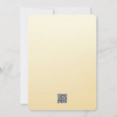 黄色淡い色のバラ誕生日招待状カード サンキューカード (裏面)