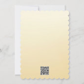 黄色淡い色のバラ誕生日招待状カード サンキューカード (裏面)