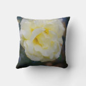 黄色淡い色のバラ クッション (裏面)