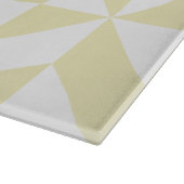 黄色淡い色のモノグラム幾何立方体パターン カッティングボード (角)