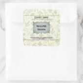 黄色淡い色の灰色の製品ラベルテンプレートチンキ スクエアシール (バッグ)