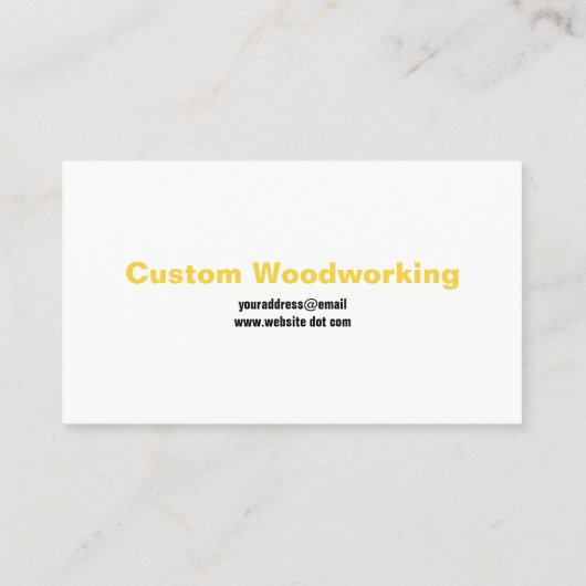 黄色測定用テープ木工用プロフェッショナル 名刺 (裏面)