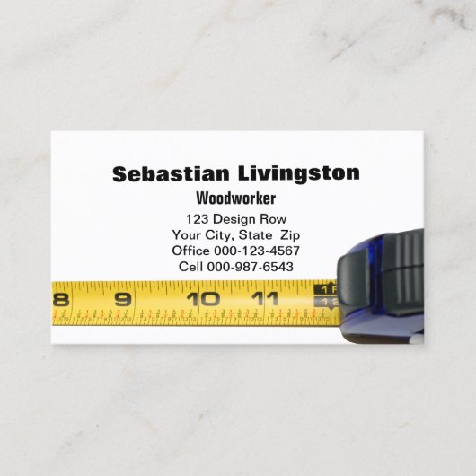 黄色測定用テープ木工用プロフェッショナル 名刺 (正面)