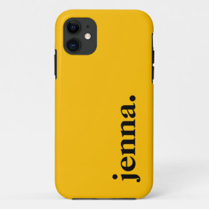 黄色無地の色エレガント名 iPhone 11 ケース