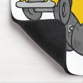 黄色熱狂するスクールバス マウスパッド (コーナー)