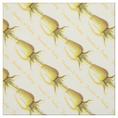 黄色独身ののバラ結婚の名前をカスタムする織物 ファブリック (見本)