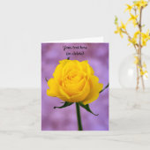 黄色独身のバラグリーティングカード カード (黄色い花)