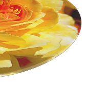 黄色独身のバラ カッティングボード (角)