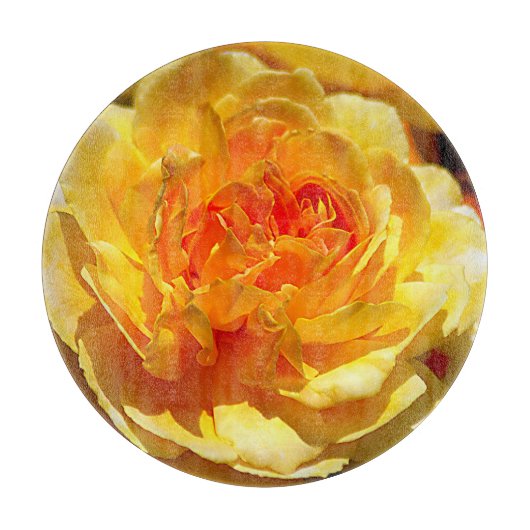 黄色独身のバラ カッティングボード (正面)