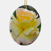 黄色独身のバラ セラミックオーナメント (右)