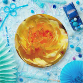 黄色独身のバラ ペーパープレート (パーティー)