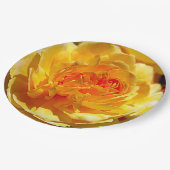 黄色独身のバラ ペーパープレート (アングル)