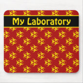 黄色生物学的災害［有害物質］マウスパッドカスタム文字 マウスパッド (正面)