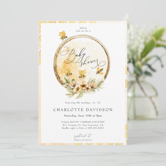 黄色男女兼用のまわりに金ゴールドシャワー 招待状 (スタンド正面)