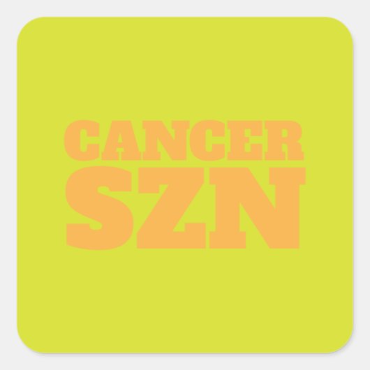 黄色癌カッコいいSZN スクエアシール (正面)