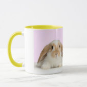 黄色研がれたマグのかわいいバニー マグカップ (左)