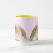 黄色研がれたマグのかわいいバニー マグカップ (中央)