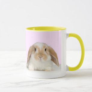 黄色研がれたマグのかわいいバニー マグカップ
