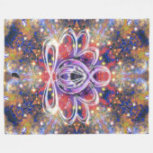 黄色禅ロータス フリースブランケット (正面(横))