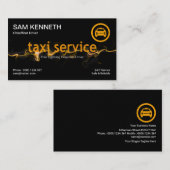 黄色稲妻対応タクシー運転手 名刺 (正面/裏面)