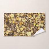 黄色紅葉タオルセット バスタオルセット (ハンドタオル)