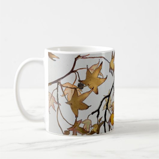 黄色紅葉マグ コーヒーマグカップ (左)