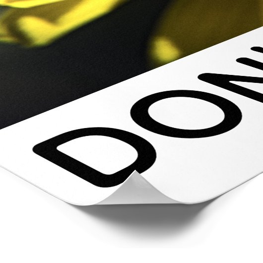 黄色素晴らしの感動的タンポポにミツバチ ポスター (角)