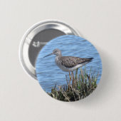 黄色素晴らしの脚ボタン 缶バッジ (正面&裏面)