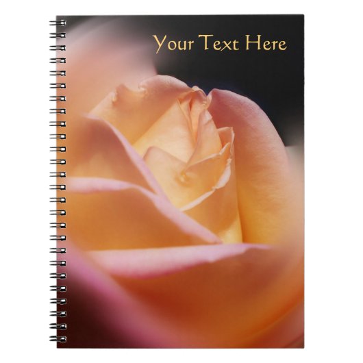 黄色素晴らしバラ芽花 ノートブック (正面)