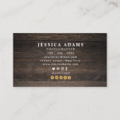 黄色素朴ひまわり水彩木造 名刺 (裏面)