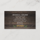 黄色素朴ひまわり水彩木造 名刺 (裏面)