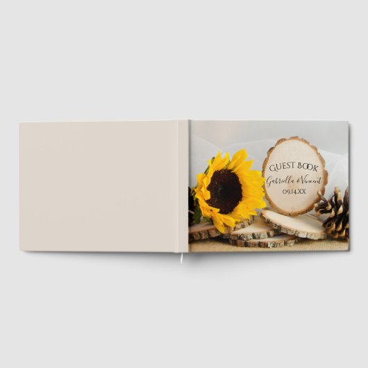 黄色素朴ひまわり結婚の森 ゲストブック (全面)