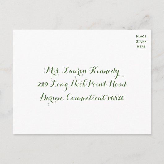 黄色素朴ひまわりRSVPフローラグリーン結婚ズ インビテーションポストカード (裏面)