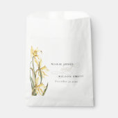 黄色素朴フローラ水彩結婚色 フェイバーバッグ (正面)