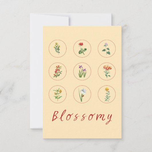 黄色素朴ヴィンテージダッフォジルスブロッサムコラージュ サンキューカード (正面)