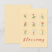 黄色素朴ヴィンテージダッフォジルスブロッサムコラージュ サンキューカード (正面/裏面)