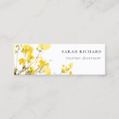 黄色素朴水彩ワイルドフラワーボホフローラ スキニー名刺 (正面)