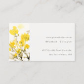 黄色素朴水彩ワイルドフラワーボホフローラ 名刺 (裏面)
