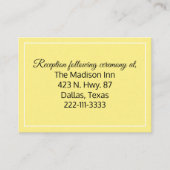 黄色結婚のエンクロージャカード エンクロージャーカード (正面)