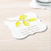 黄色結婚のカトキンスカスタム紙コースター ペーパーコースター (アングル)