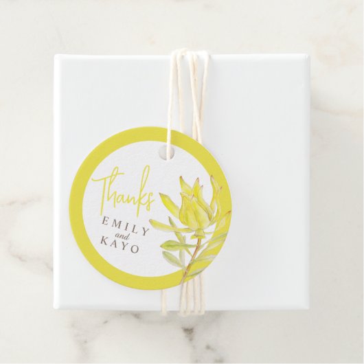 黄色結婚のカネブッシュの水の色の感謝してい好み フェイバータグ (インサイチュ)