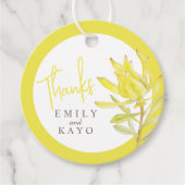 黄色結婚のカネブッシュの水の色の感謝してい好み フェイバータグ (正面)