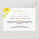 黄色結婚のマリゴールド水は詳細に色を付ける エンクロージャーカード (裏面)