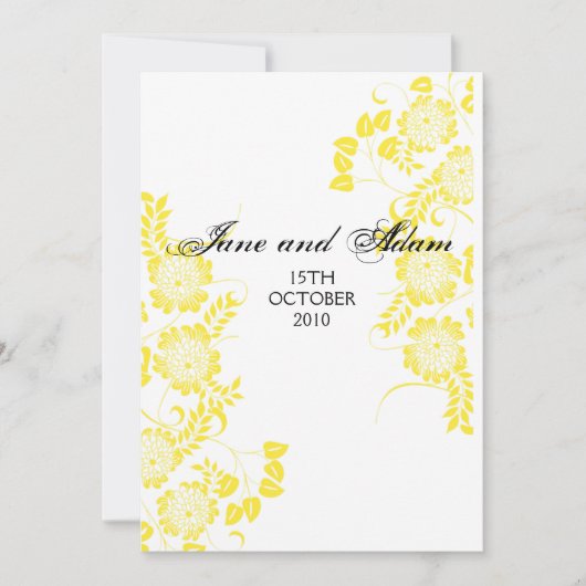黄色結婚の 招待状 (正面)