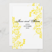 黄色結婚の 招待状 (正面/裏面)