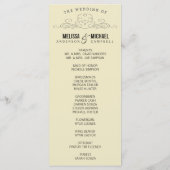 黄色結婚式 プログラム | ヴィンテージ優雅 (裏面)