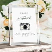 黄色結婚野花のフォトゲストブック ポスター